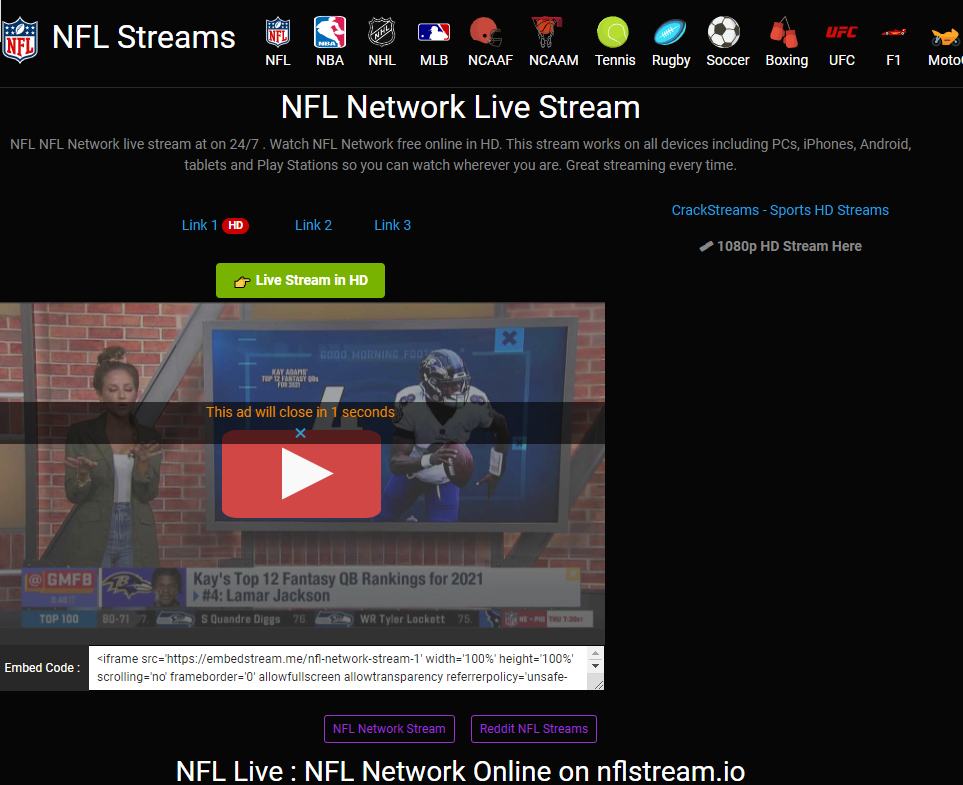 nflstreams io - NBA Live Streams and Schedule | nflstream.io